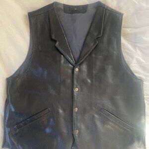 Coronado Leather Black Mens CCW Vest - Size 44